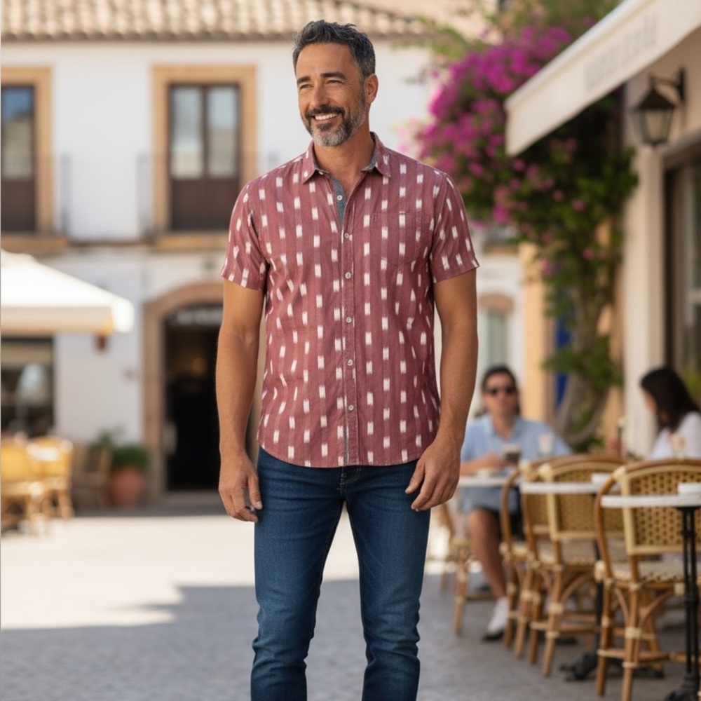 Retrofit Charcoal Casual Button Down Shirt